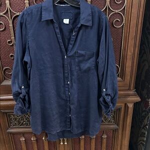 Sigrid Olsen Midnight Blue Shirt